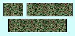 green 2 1/2" rectangles