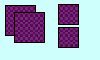 cut purple squares