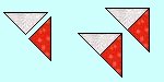 piece red/white triangles