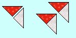 piece opposite red/white triangles